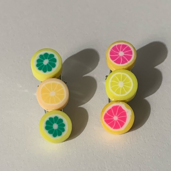 Handmade Citrus Fruit Hair Clips - Picture 7 of 7